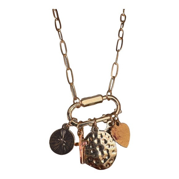 Buckle Gold toned Charm Necklace - Picture 2 of 5